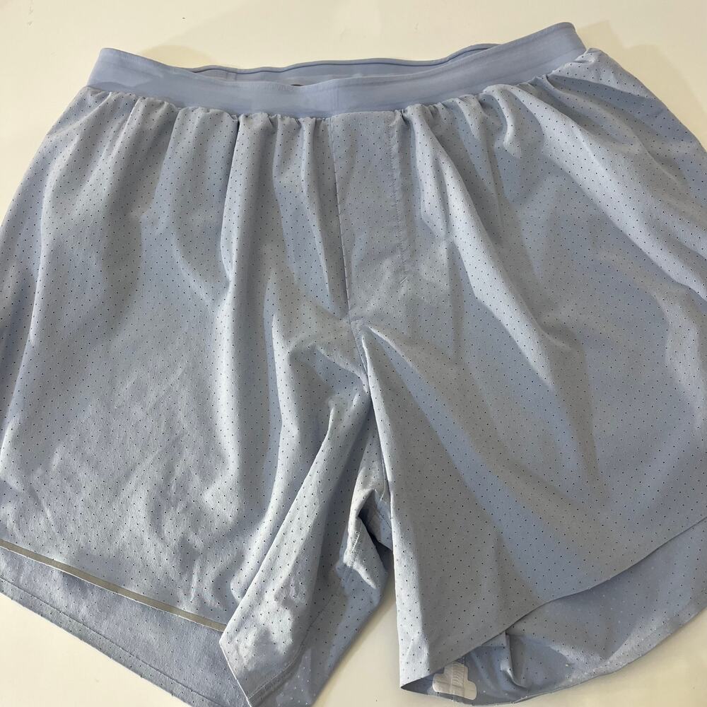 Lululemon Women’s Blue Lined Running Shorts Size M Lightweight Athletic - Picture 6 of 10